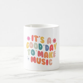 Retro Es ist ein guter Tag, um Musik zu machen Ka Kaffeetasse