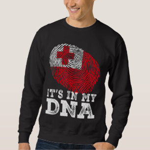 Retro Es ist in meinem DNS Tonga Flag Fingerprint Sweatshirt