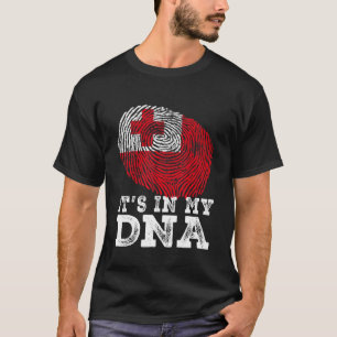 Retro Es ist in meinem DNS Tonga Flag Fingerprint T-Shirt