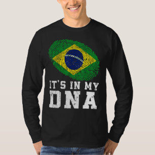 Retro Es ist in meiner DNA Brasilien Flag Patrioti T-Shirt
