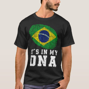 Retro Es ist in meiner DNA Brasilien Flag Patrioti T-Shirt