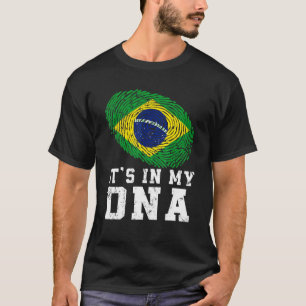 Retro Es ist in meiner DNA Brasilien Flag Patrioti T-Shirt