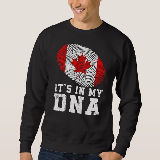 Retro es ist in meiner DNA Kanada Flag Patriotic Sweatshirt (Vorderseite)