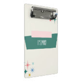 Retro Es sind Zwillinge Mini Klemmbrett (Schrägansicht)