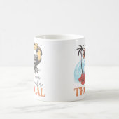 Retro "Escape where Tropical Coffee Tasse" Kaffeetasse (Mittel)