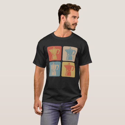Retro Espresso Maker gift T-Shirt (Vorne ganz)