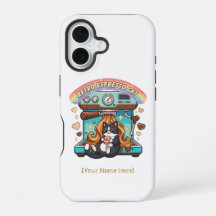 Retro Espresso Süße Katze Kaffee Personalisiert