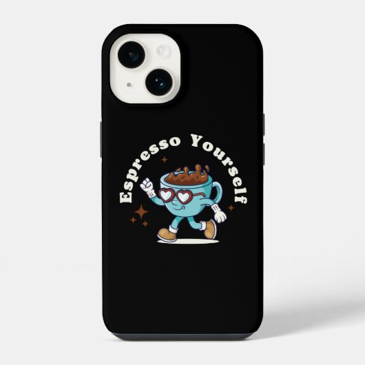 Retro Espresso Tanzkaffee iPhone Hülle (Rückseite)