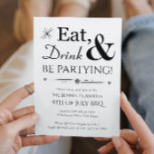 Retro essen Drink am 4. Juli Party Einladung