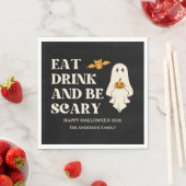 Retro essen Drink & Be Scarry Spooky Halloween Serviette (Beispiel)
