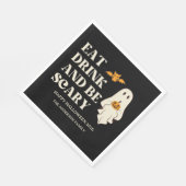 Retro essen Drink & Be Scarry Spooky Halloween Serviette (Ecke)