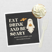 Retro essen Drink & Be Scarry Spooky Halloween Serviette