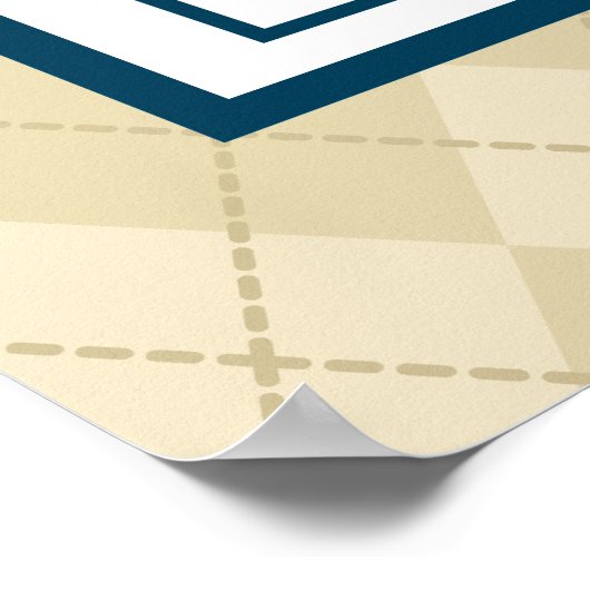 Retro essen Here Sign Poster (Ecke)