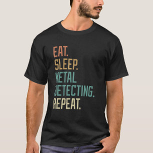 Retro essen schlafende Metalle Erkennung Wiederhol T-Shirt
