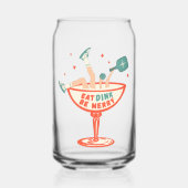 Retro essen, trinken und Meren Pickleball Weihnach Dosenglas (Vorderseite)