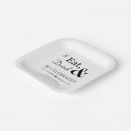 Retro-Essgetränke werden gefeiert Feier des Lebens Pappteller (Gewinkelt)
