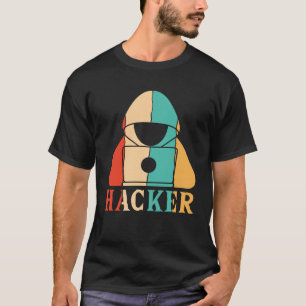 Retro Ethical Hacking White Hat Black Hacker T-Shirt
