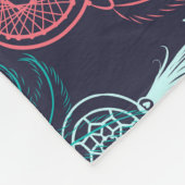 Retro Ethnic Doodle: Dreamcatcher Collection Fleecedecke (Ecke)