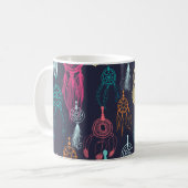 Retro Ethnic Doodle: Dreamcatcher Collection Kaffeetasse (Vorderseite Links)