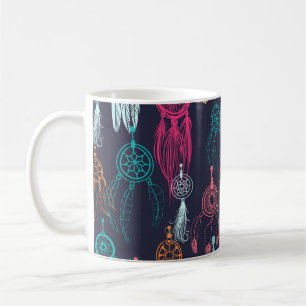 Retro Ethnic Doodle: Dreamcatcher Collection Kaffeetasse