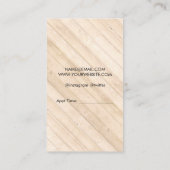 Retro-Etiketten-Leiste für Barber und Bart-Holz Visitenkarte (Rückseite)