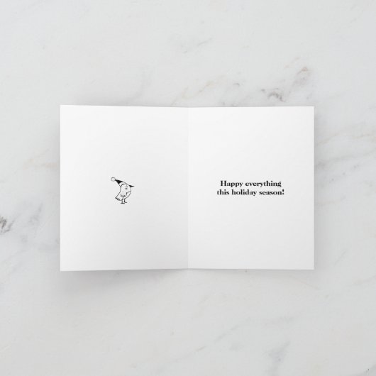 Retro-Eule frohe Weihnachten (Innenseite)