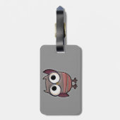 Retro Eule Gepäckanhänger (Rückseite vertikal)