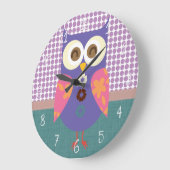 Retro Eule Große Wanduhr (Winkel)