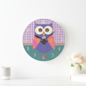 Retro Eule Große Wanduhr (Zuhause)