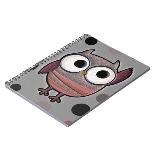 Retro Eule Notizblock (Linke Seite)