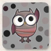 Retro Eule Untersetzer (Vorderseite)