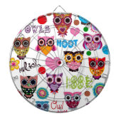 Retro Eulen Dartscheibe (vorne)