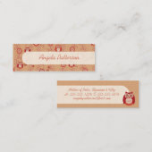 Retro Eulen-dünne Mama-Telefonkarten Telefonnummerkarte (Vorne/Hinten)