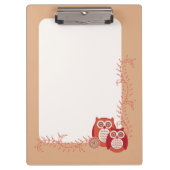 Retro Eulen-Klemmbrett Klemmbrett (Vorderseite)