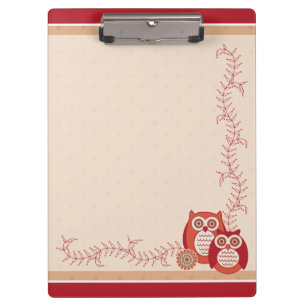 Retro Eulen-Klemmbrett Klemmbrett