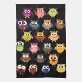 Retro Eulen-Muster Küchentuch (Vertikal)