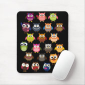 Retro Eulen-Muster Mousepad (Mit Mouse)