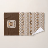 Retro-Eulen-Strickdesign Badhandtuch Set (Handtuch)