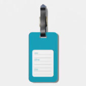 Retro Eulenmustergepäck-Reiseumbauten Gepäckanhänger (Rückseite vertikal)