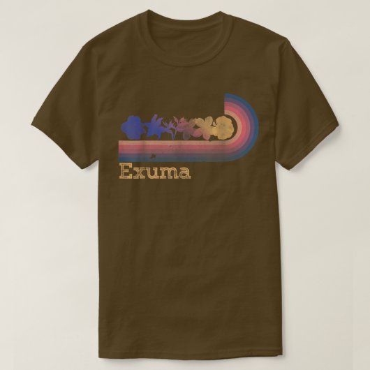 Retro Euma Tropical Blume 80er Style Surfing  T-Shirt (Design vorne)