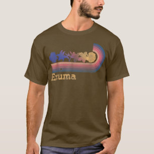 Retro Euma Tropical Blume 80er Style Surfing  T-Shirt