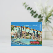 Retro Evansville IN Postkarte (Stehend Vorderseite)