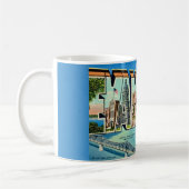 Retro Evansville IN Postkarten-Tasse Kaffeetasse (Links)