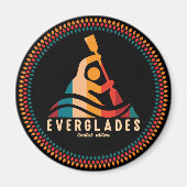 Retro Everglades Kayaking Magnet (Vorne)