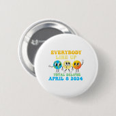 Retro Everybody line Up Total Solar Eclipse 2024 E Button (Vorne & Hinten)
