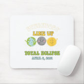 Retro Everybody line Up Total Solar Eclipse 2024 E Mousepad (Mit Mouse)