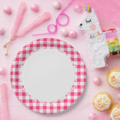 Retro-Everyday_Picnic_Pink-Karo_Kariert Pappteller (Party)