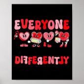 Retro Everyone Communicates Differently Autism Val Poster (Vorne)