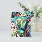 Retro Evil Horror Comic Postkarte (Stehend Vorderseite)