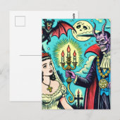 Retro Evil Horror Comic Postkarte (Vorne/Hinten)